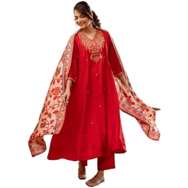 KLOSIA Women Embroidery Kurta and Pant Set with Dupataa