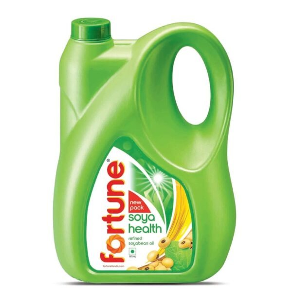 Fortune Soya Health, Refined Soyabean oil, 4.35 Kg Jar (Weight May Vary)